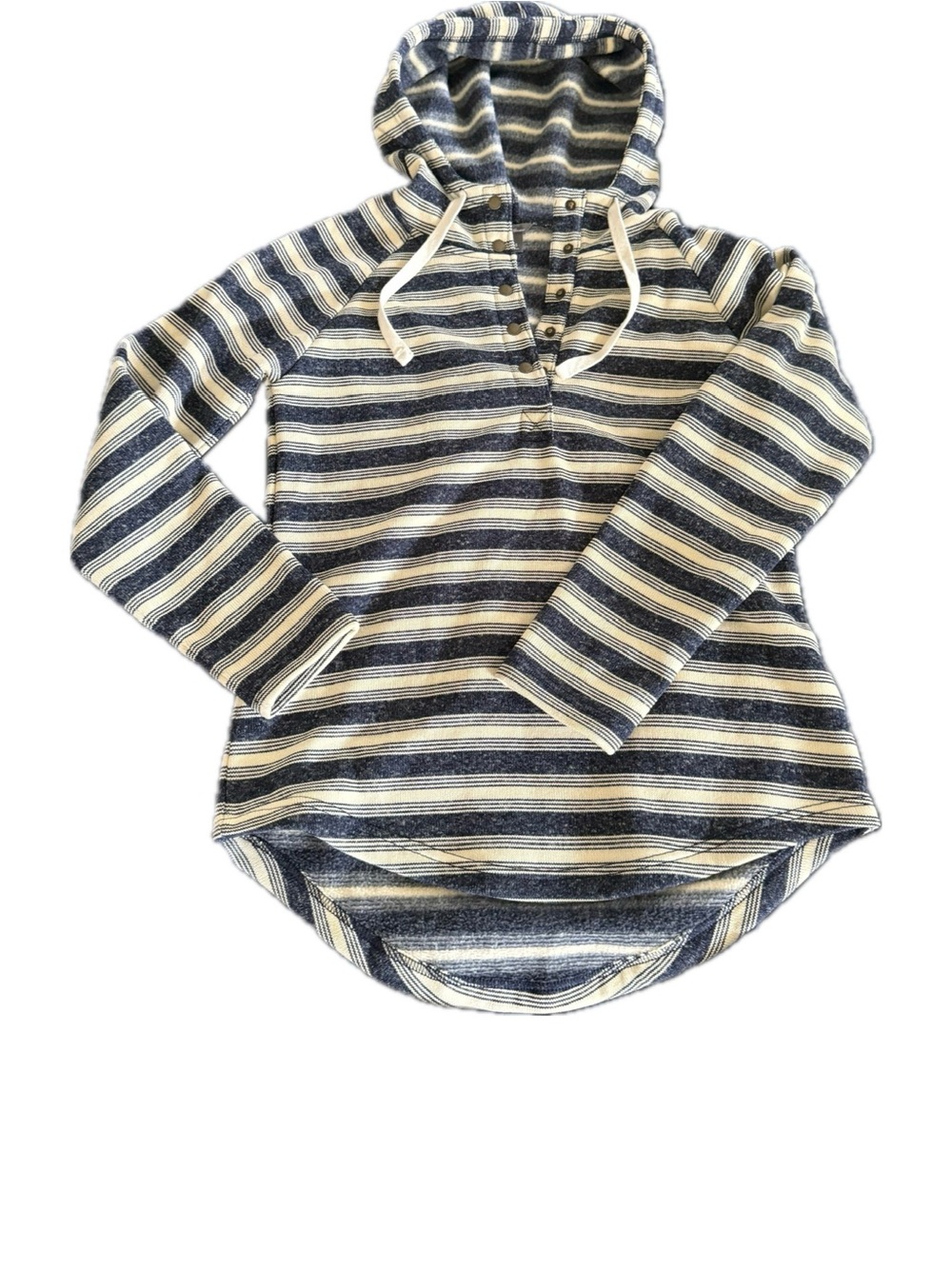 Eddie Bauer Women’s Striped Fleece Lined Hoodie Pullover Size S